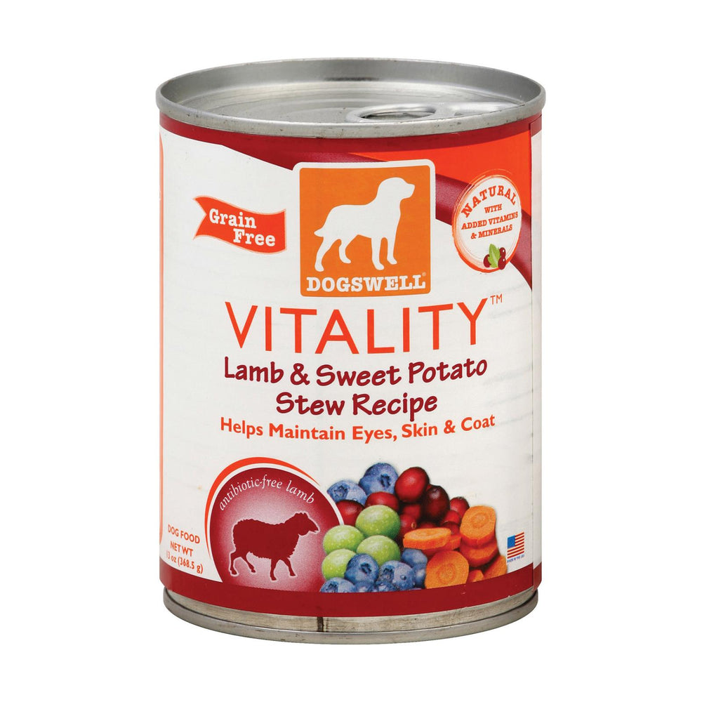 Dogs Well Vitality Lamb And Sweet Potato Stew Dog Food - Case Of 12 - 13 Oz.