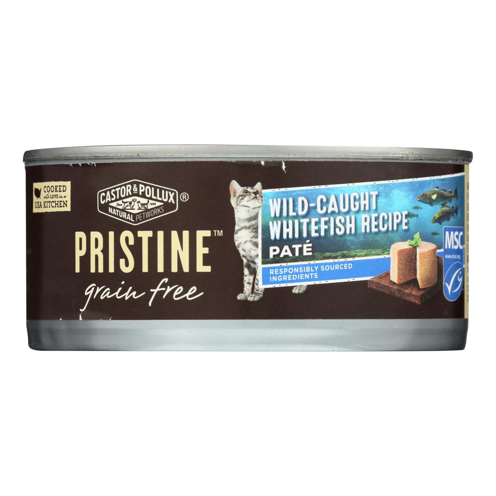 Castor And Pollux - Pristine Grain Free Wet Cat Food - Wild-caught Whitefish Recipe - Case Of 24 - 5.5 Oz.